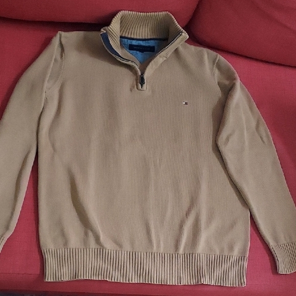 Tommy Hilfiger Tan Zip-Up Sweater - Picture 3 of 5